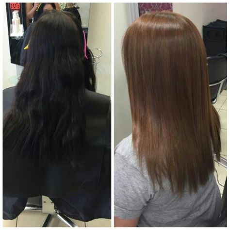 My Hair Before & After! Dark Brown (more like black).. To a Warm Light Brown! Love it Black To Light Brown Hair Transformation, Black To Brown Hair Before And After, Black Hair To Brown Before And After, Hair Color Light, Brown Love, Hair Change, Hair Pics, Color Formulas, Hair Fixing