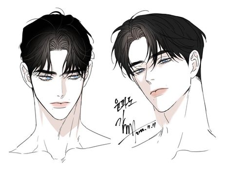 Sketches Tutorial, 캐릭터 드로잉, Anime Drawing, Two Men, Anime Eyes, Anime Poses Reference, Digital Art Tutorial, Boy Art, Anime Sketch