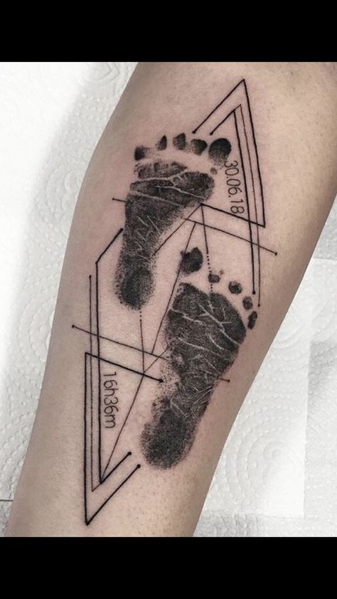 Baby Tattoo For Dads, Newborn Tattoo, Tattoo After Care, Tattoos For Baby Boy, Baby Footprint Tattoo, Baby Tattoo Designs, Tattoo Artist Tattoo, Best Tattoo Ever