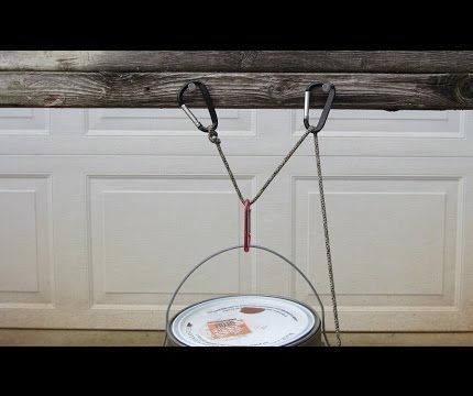 This is a super simple pulley system for kids. (Watch Video) You only need three carabiners, some rope, and a place to hang the system.The kids will love to see how much weight they can lift off the ground. Pulley System For Stairs, Pulley System For Kids, Pulley Light Fixture, Pulleys And Gears, Prek Science, Pully System, Scientific Inquiry, Environment Modeling, Clothesline Diy