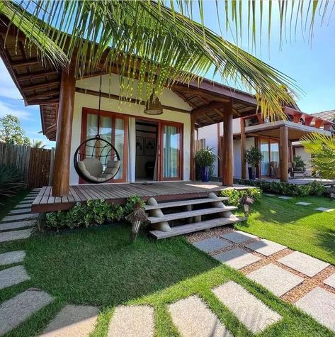 Tropical Beach House Exterior, Beach Bungalow Exterior, Bali Beach House, Beach House Layout, Cozy Tiny Home, Livable Sheds, Tropical Beach Houses, Hut House, Tropical House Design