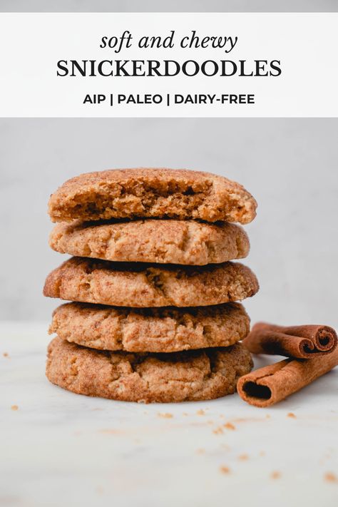 Aip Paleo Desserts, Aip Cookies, Paleo Carrot Cake, Autoimmune Recipes, Cinnamon Sugar Cookies, Autoimmune Paleo Recipes, Aip Desserts, Grain Free Desserts, Cassava Flour