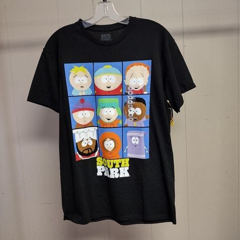 South Park men's medium black Short sleeve T-Shirt South Park Clothes, South Park Shirt, Shopping List Clothes, Geeky Clothes, Teen Swag Outfits, Funky Outfits, Pretty Shirts, Different Outfits, Swag Outfits