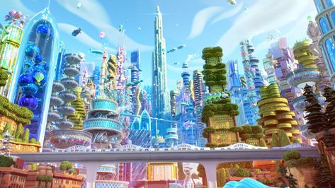 Elemental City Pixar, Element City Disney, Elemental Movie Background, Elemental Background Pixar, Elemental Concept Art Pixar, Elemental Movie Wallpaper, Elemental Costume, Egypt Cities, Elemental Movie