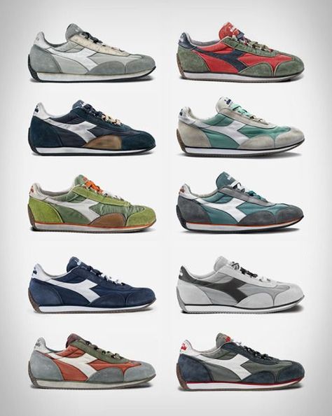 Italian Sneakers, Diadora Sneakers, Des Baskets, Vintage Sneakers, New Balance Sneakers, Retro Sneakers, Sneakers Men Fashion, Classic Sneakers, Sneaker Collection