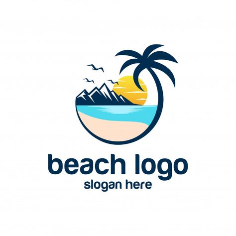 Cartoon Plane, Beach Vector, Travel Agency Logo, Sunset Logo, Beach Logo, Resort Logo, Cartoon Character Tattoos, Beach Cars, Logo Design Diy