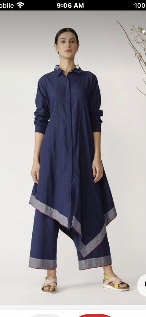 Long Kurti Patterns, Trendy Tunic, Kurta Style, Designer Kurti Patterns, Trendy Shirt Designs, Casual Indian Fashion, Long Kurti Designs, Kurta Designs Women, Here Comes The Sun