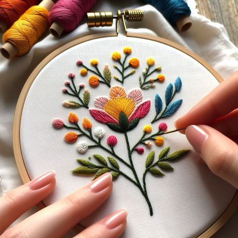 hand stitch flower embroidery designs Free Blanket Knitting Patterns, Hand Embroidery Patterns Free Printable, Printable Crochet Patterns, Embroidery Floss Crafts, Sulaman Pita, Feather Embroidery, Hand Embroidery Patterns Free, Knitting Patterns Free Blanket, Digital Embroidery Patterns