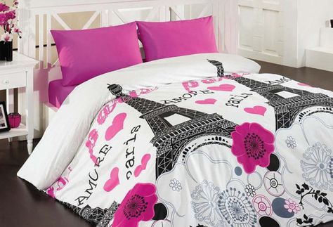 100% Cotton 4pcs PARIS Amore Eiffel Tower Double Size Quilt Duvet Cover Set Bedding Linens on Etsy, $99.95 Paris Comforter Set, Paris Bedding, Paris In Love, Paris Themed Bedroom, Paris Rooms, Twin Size Duvet Covers, Paris Bedroom, Queen Size Duvet Covers, Full Bedding Sets