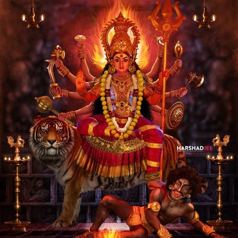 Durga Maa Wallpaper, Durga Devi Images, Durga Maiya, Mata Wallpaper, Hindu Images, Godly Pictures, Maa Durga Hd Wallpaper, Mata Durga, Om Gam Ganapataye Namaha