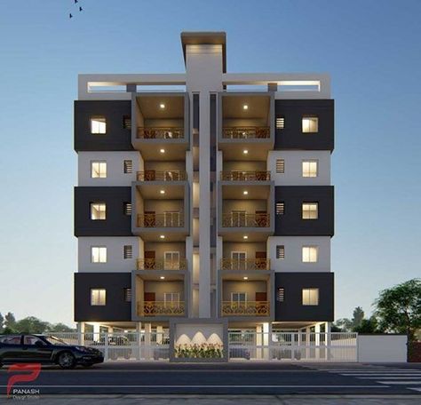 Hostel Elevation Exterior, Hostel Buildings Exterior, 4 Storey Commercial Building Design, 4 Storey Building Elevation, Elevation Design Commercial, Modern Building Elevation, Residential Elevation Design, Commercial Building Elevation, Building Elevation Design