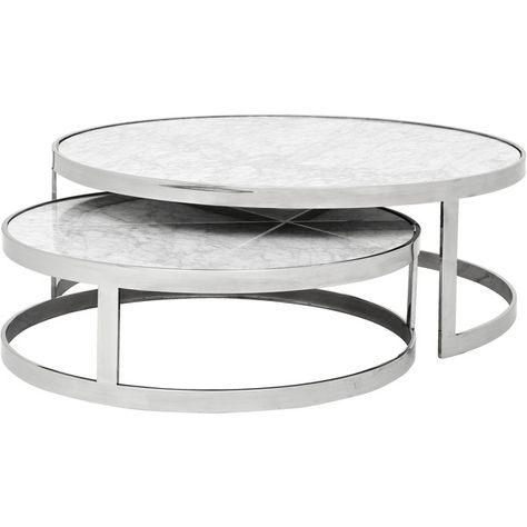 Orlando Modern Silver White Stone 2-Piece Round Coffee Table ($4,062) ❤ liked on Polyvore featuring home, furniture, tables, accent tables, marquetry furniture, marquetry table, inlaid table, stone table and stone furniture Silver Coffee Table, Octagonal Coffee Table, Round Nesting Coffee Tables, Marble Tables, 2 Coffee Tables, Table Marble, Прикроватные Тумбочки, Circular Table, Interior Accents