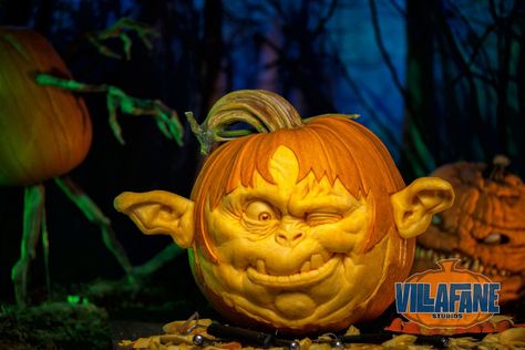 Gremlin pumpkin Gremlin Pumpkin, Ray Villafane, Pumpkin Sculpting, Pumpkin Carver, Pumkin Carving, Pumpkin Eater, Creative Pumpkin Carving, Amazing Pumpkin Carving, Pumpkin Carving Designs