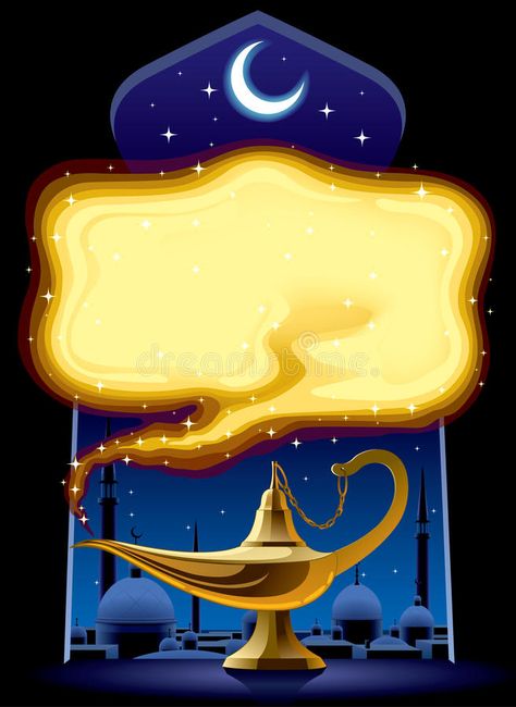 Arabian Nights Theme, Lamp Vector, Aladdin Party, Genie Lamp, Aladdin Lamp, 1001 Nights, Magic Lamp, Vector Poster, Aladdin And Jasmine