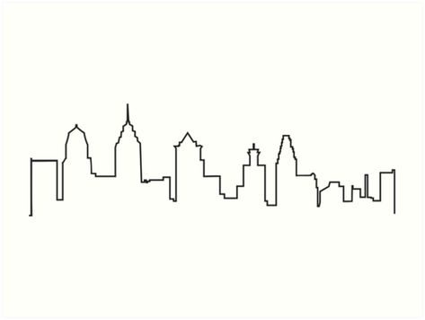 Philly Skyline, Skyline Logo, Skyline Tattoo, Philadelphia Skyline, Travel Vibes, Skyline Art, Collage Wall, Philadelphia Pa, Chiffon Top