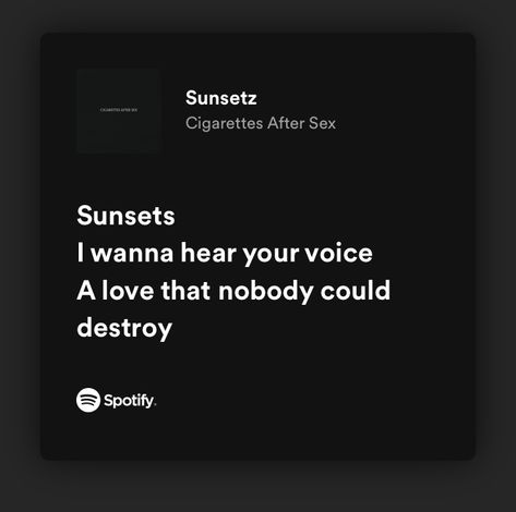 Cigsaftersex Spotify Lyrics, Cas Lyrics Spotify, Cas Lyric, Sunsetz Cas, Cas Songs, Cas Poster, Cas Lyrics, Him Poster, Hear Your Voice