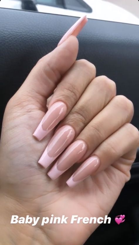 Acyrilics Nails Ideas, French Rosa, Tapered Square Nails, Glamour Nails, Her Nails, Simple Acrylic Nails, Blush Nails, Soft Nails, Long Square Acrylic Nails