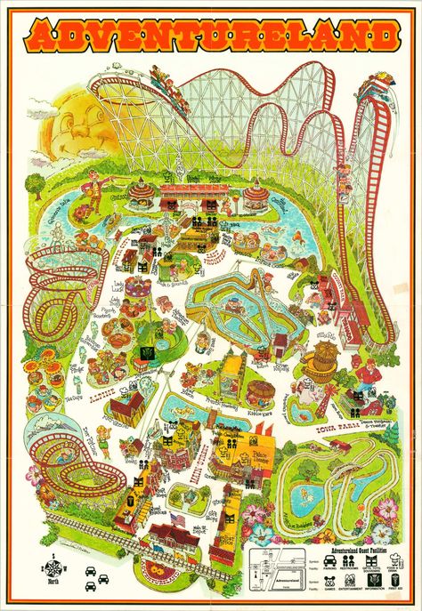 Amusement Park Map Design, Theme Park Map Illustration, Theme Park Layout Design, Theme Park Layout Plan, Theme Park Map Design, Theme Park Layout, Amusement Park Layout, Theme Park Illustration, Amusement Park Map