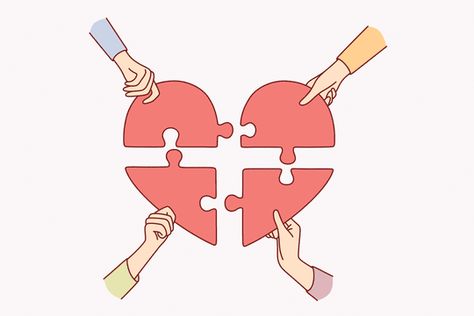 Solidarity Illustration, Aids Poster, Support Illustration, Hope Sign, Charity Poster, Heart Abstract, Medical Stickers, Poster Flat, Community Service Projects