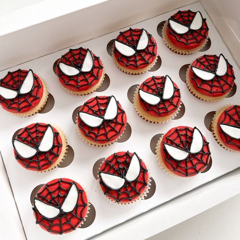 All Posts • Instagram Marvel Cupcakes, Cakes Cute, Spiderman Cupcakes, Cupcake Designs, West Covina, Spiderman Birthday, Spiderman Art, April 22, Cupcakes Decoration