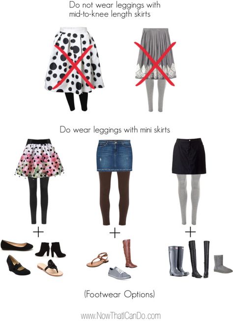 Guide 2 of 3: Leggings & Skirts. How to wear leggings with skirts to avoid looking frumpy. This blogger also shared tips about balancing proportions and how to pair shoes with skirts on the blog post. Fashion For Moms, How To Wear Leggings, Easy Fashion, Fashion Tips For Women, Clothes Ideas, Skirt Leggings, Mom Outfits, Outfits With Leggings, Skirt Outfits