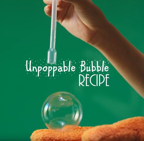 Unpoppable Bubble, Unpoppable Bubbles, Freetress Deep Twist, Vetenskapliga Experiment, Bubble Recipe, Diy Science Experiments, Science Club, Science Lesson, Science Party