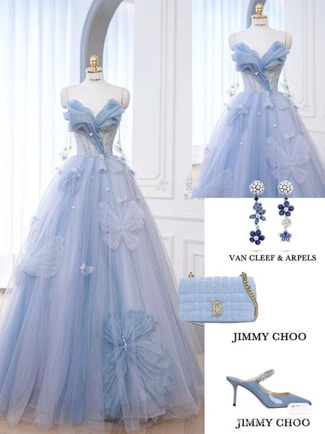 my socials are linked ♡︎ || all ctto Gaun Dress, Debut Dresses, Pretty Quinceanera Dresses, Music On Spotify, Gowns Dresses Elegant, Princess Ball Gowns, Dress Design Sketches, Prom Dress Inspiration, Fairytale Dress