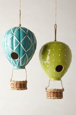 Anthropologie - Garden & Outdoor Cerámica Ideas, Pottery Classes, Hot Air Balloons, Air Balloons, Ceramic Clay, Clay Projects, Birdhouse, Hot Air Balloon, Air Balloon