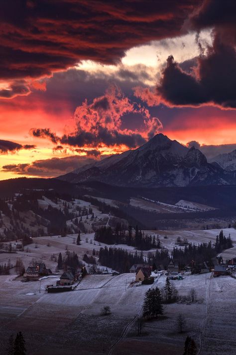 Photo of the Tatra Mountains on the Polish side, showing a stunning landscape of rocky peaks, forests, and valleys. The mountains are partially covered in snow, and the sky is blue with some clouds. The image was captured by Karol Nienartowicz - Mountain Photographer. Beauty Of The World, Tatra Mountains, Landscape Mountains, Mountain Photos, Dusk Till Dawn, Ancient Tree, Slovakia, Awe Inspiring, Beauty Inspiration