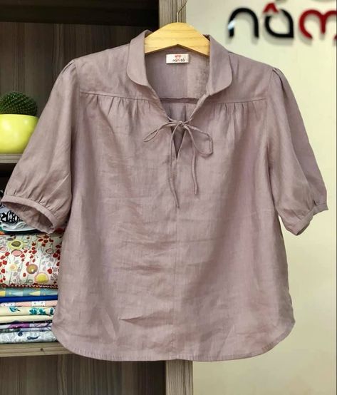 Cotton Linen Tops For Women, Cotton Tops Designs For Jeans, Cotton Tops For Jeans, Cotton Short Tops, Linen Style Fashion, Cotton Tops Designs, Linen Tops, Women Blouses Fashion, Fashion Top Outfits