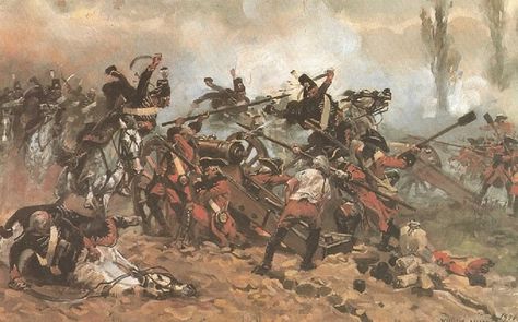 The Battle of Gross Jagersdorf in 1758, between the Prussians and Russians. Warrior Priest, Liberty Leading The People, Warhammer Online, Warhammer Empire, Eugène Delacroix, Napoleon Bonaparte, Fantasy Battle, Warhammer Art, Warhammer Fantasy