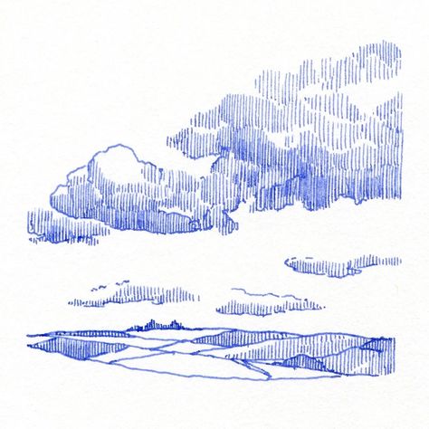 Harry Frost (@harryfrost) • Instagram photos and videos Ink Clouds Drawings, Pen Cloud Drawing, Clouds Pen Drawing, Harry Frost Art, Pen And Ink Clouds, Cloud Pencil Drawing, Frost Drawing, Cloud Sketch, Ink Clouds