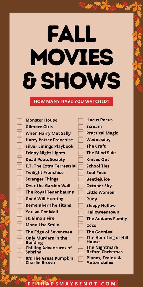 Autumn Tv Shows, Fall Shows To Watch, Autumn Movies List, Iris Core, Autumn Movies, Best Fall Movies, Fall Movies, Fall Tv Shows, The Fall Movie