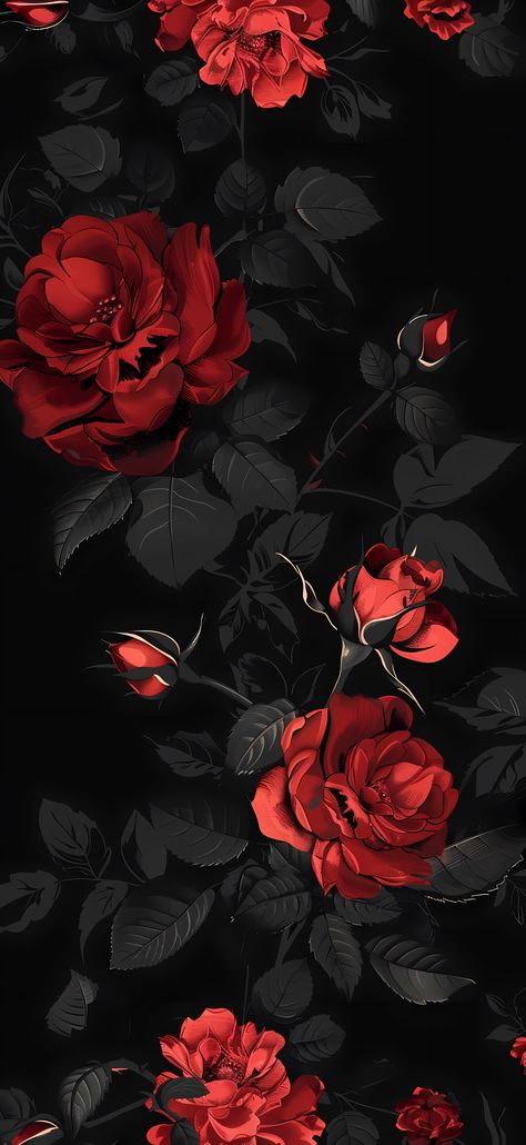 Dark Red Black Wallpaper, Dark Romance Wallpapers Aesthetic, Cool Dark Wallpaper Iphone, Cute Rose Wallpaper, Girly Fall Wallpaper Iphone, Unique Iphone Wallpaper Backgrounds, Black Rose Background, Dark Rose Wallpaper, Gothic Wallpaper Iphone