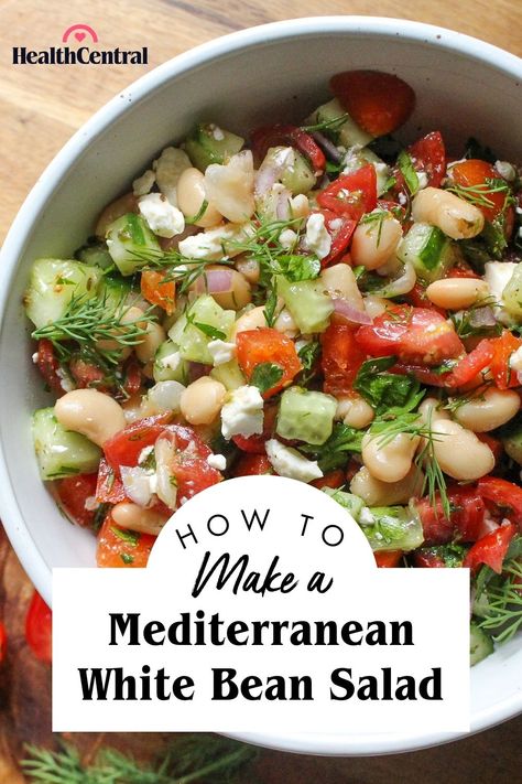 High Blood Pressure Recipes, White Bean Salad, Canned Beans, Healthy Food Blogs, Cannellini Beans, White Bean, Heart Healthy Recipes, Bean Salad, Filling Recipes