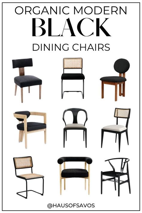 Dive into the world of chic dining with our guide on Cheap Dining Chairs. Explore top-rated organic modern black dining chairs that effortlessly enhance your dining area. Transform your space with affordable and stylish seating options for a fresh and modern look. Modern Black Dining Chairs, Modern Organic Dining Room, Organic Dining Room, Cheap Dining Chairs, Mismatched Dining Chairs, Dining Room Decor Modern, Black Dining, Black Dining Chairs, Gray Dining Chairs