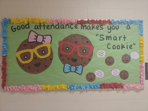 Attendance Poster Ideas, Elementary Attendance Bulletin Boards, Attendance Posters For School, School Attendance Bulletin Board, Perfect Attendance Bulletin Board Ideas, Attendance Bulletin Board, Attendance Awareness Month Ideas, Attendance Incentives Elementary, School Attendance Incentives