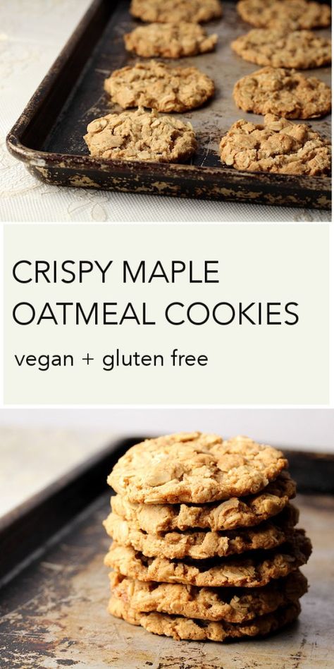 Maple Oatmeal Cookies, Oatmeal Cookies Vegan, Maple Oatmeal, Big Cup Of Coffee, Dessert Oreo, Vegan Cookies Recipes, Desserts Vegan, School Snack, Vegan Bowls