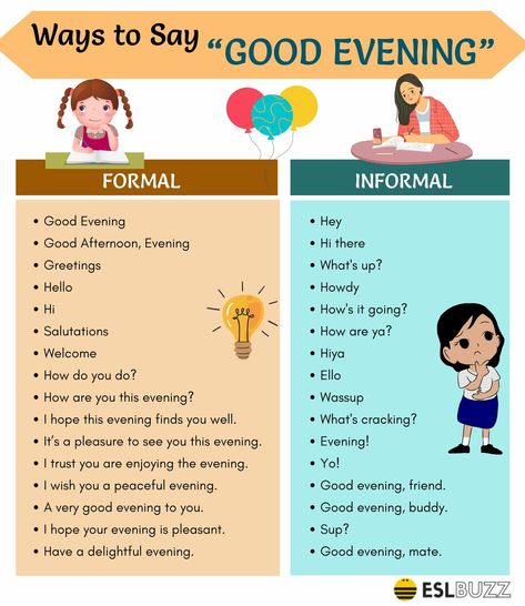 "Good Evening" in English: A Guide to Different Expressions 1 English Conversation Learning, Different Expressions, Good Evening Greetings, Other Ways To Say, English Conversation, Evening Greetings, Common Phrases, Letter N Words, Spanish Language Learning