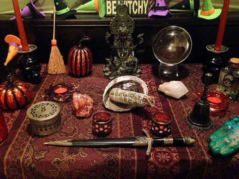 My 2015 Samhain alter!  Blessed be!  <3 Samhain Alter, Blessed Be, Samhain, Edison Light Bulbs, Light Bulb, Coffee Maker, Kitchen Appliances, Lighting, Home Decor