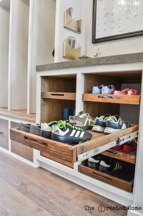 Diy Shoe Storage, Mud Room Entry, Mudroom Decor, Mudroom Laundry Room, Mud Room Storage, Mudroom Design, Laundry Mud Room, Shoe Storage Cabinet, Laundry Room Design