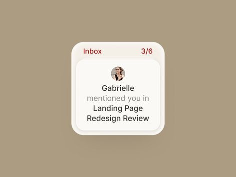 Notion Inbox Widget by Li Ruiying on Dribbble User Experience Design Inspiration, Card Ui Design, Ui Cards, Uxui Design, Ui Color, Card Ui, Widget Design, Website Design Layout, User Experience Design