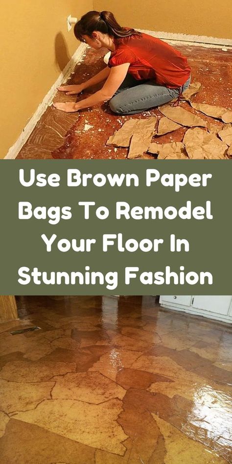 Brown Paper Flooring, Paper Bag Floor, Brown Paper Bag Floor, Paper Bag Flooring, Brown Paper Bags, Brown Paper Bag, Produce Bags, Diy Flooring, Modern Bedroom Design