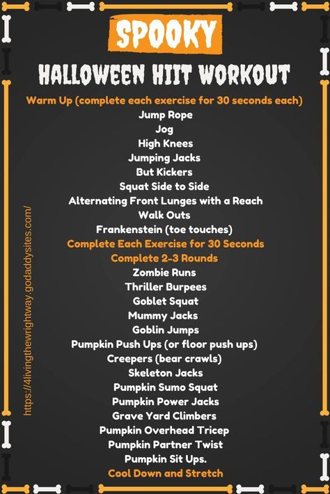 Halloween HIIT Workout Mind Therapy, Bootcamp Ideas, Halloween Workout, Fall Workout, Kids Workout, Crossfit Kids, Training Business, Holiday Workout, I Love Halloween