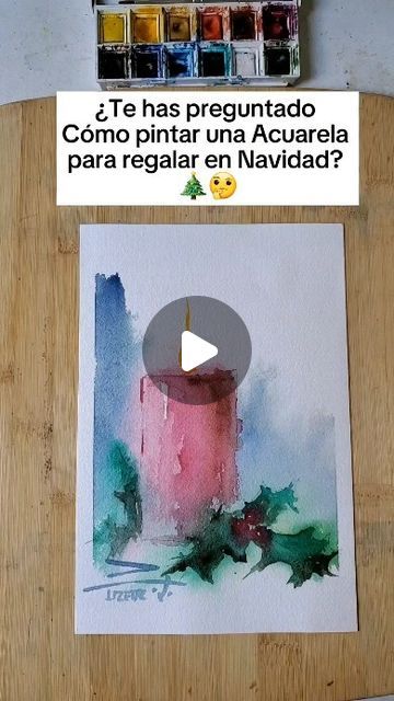 Mi nombre es Lizette y aquí te enseño a pintar Acuarela 🎨🖌. on Instagram: "Tutorial de Acuarela. Cómo pintar una Acuarela Navideña. Puedes ver el Tutorial más detallado en YouTube. Link en BIO. #acuarela #acuarelas #acuarelasobrepapel #acuarelacreativa #acuarelanavideña #acuarelaart #tutorialacuarela #acuarelapasoapaso" Instagram Tutorial, Youtube Link, Bullet Journal, Christmas Gifts, Christmas, On Instagram, Gifts, Art