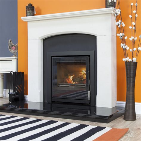 Mendip Stoves Christon 550 Inset Stove - Woodburning Stove - Glass Front - Fireplace Inset Log Burners, Cassette Stove, Diy Fireplace Mantle, Inset Stoves, Wall Stove, Woodburning Stove, Wood Burners, Wood Burning Stoves, Stove Burner