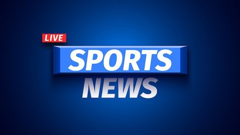 Vector sports news banner on blue backgr... | Premium Vector #Freepik #vector #news #news-banner #news-channel #news-headline Sport Banner, Banner Background, News Channel, Background Illustration, News Channels, Blue Background, Sports News, Blue Backgrounds, Premium Vector