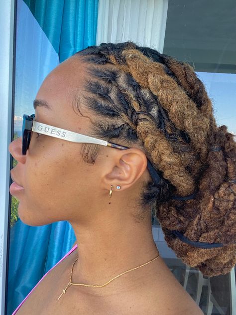 Boho Locs Over Real Locs, Retwist Hairstyles, Real Locs, Women Dreadlocks, Loc Colors, Access Granted, Dreadlocks Hairstyles, High Fashion Hair, Boho Locs