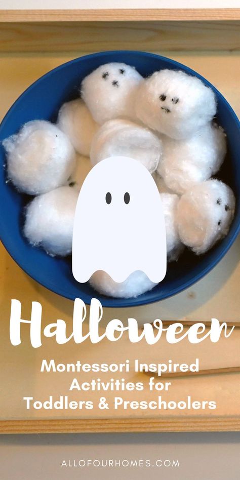 Vpk Halloween Activities, Halloween Activities Eyfs Preschool, Halloween Language Activities Toddlers, Halloween Montessori Practical Life, Montessori Halloween Crafts, Halloween Loose Parts Play, Halloween Curriculum For Toddlers, Halloween Theme Activities For Toddlers, Halloween Games For Toddlers Preschool