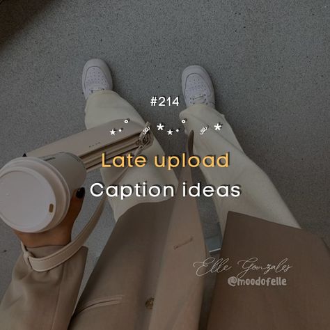 SET 214: Late upload caption ideas >>> swipe #igcaptions #igcarousel #lateupload #captionideas #instagramtips #igtips #moodofelle Late Upload Captions, Insta Caption, Ig Captions, Caption Ideas, Instagram Tips, Instagram Captions, Cute Quotes, Instagram